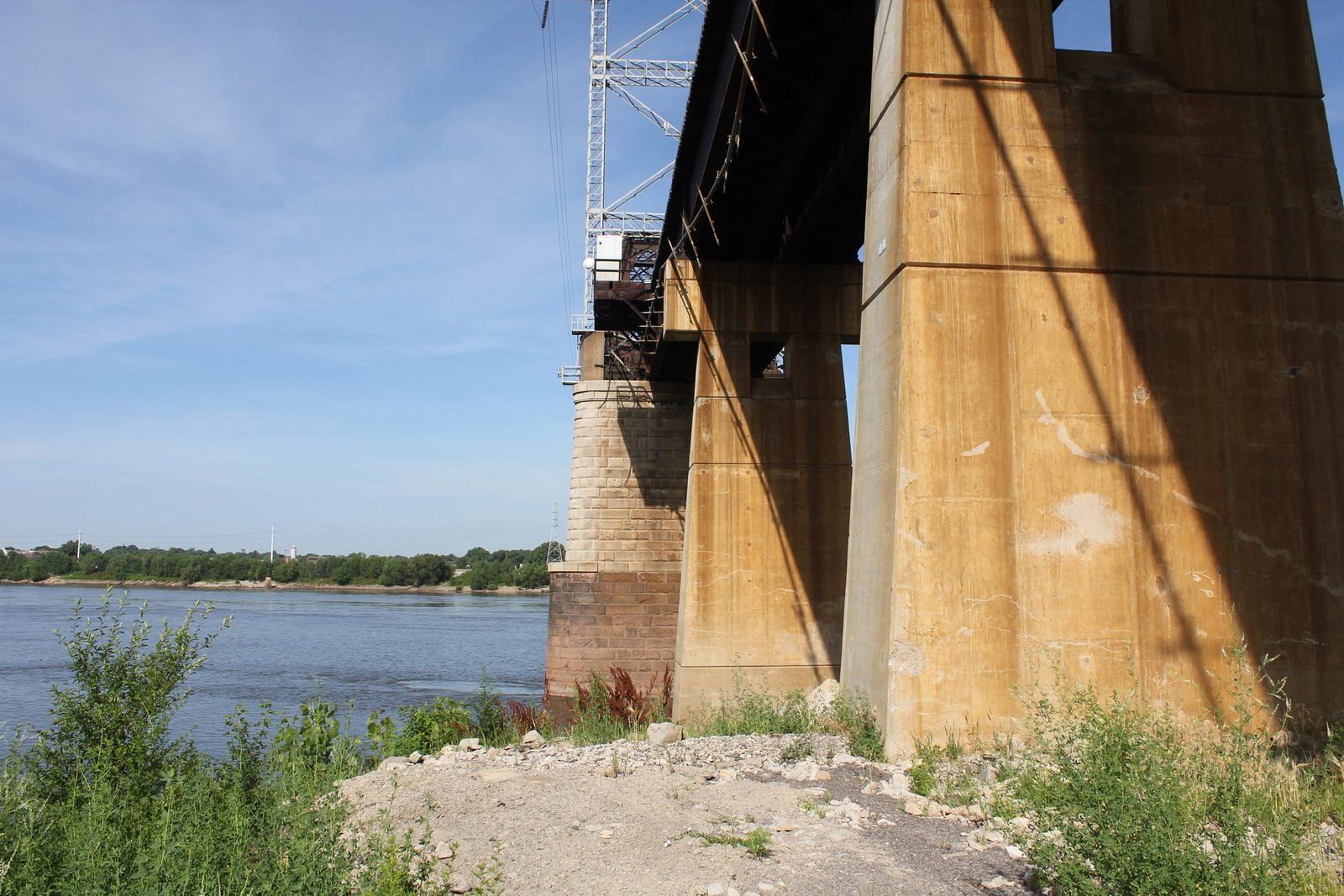 Looking west